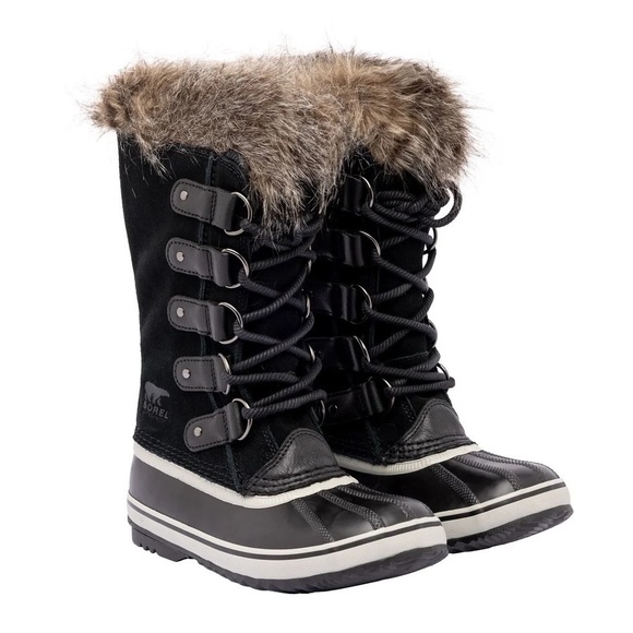 Sorel Shoes - New Sorel Women's Joan of Arctic Boot Waterproof Black Lace Up Suede Boots